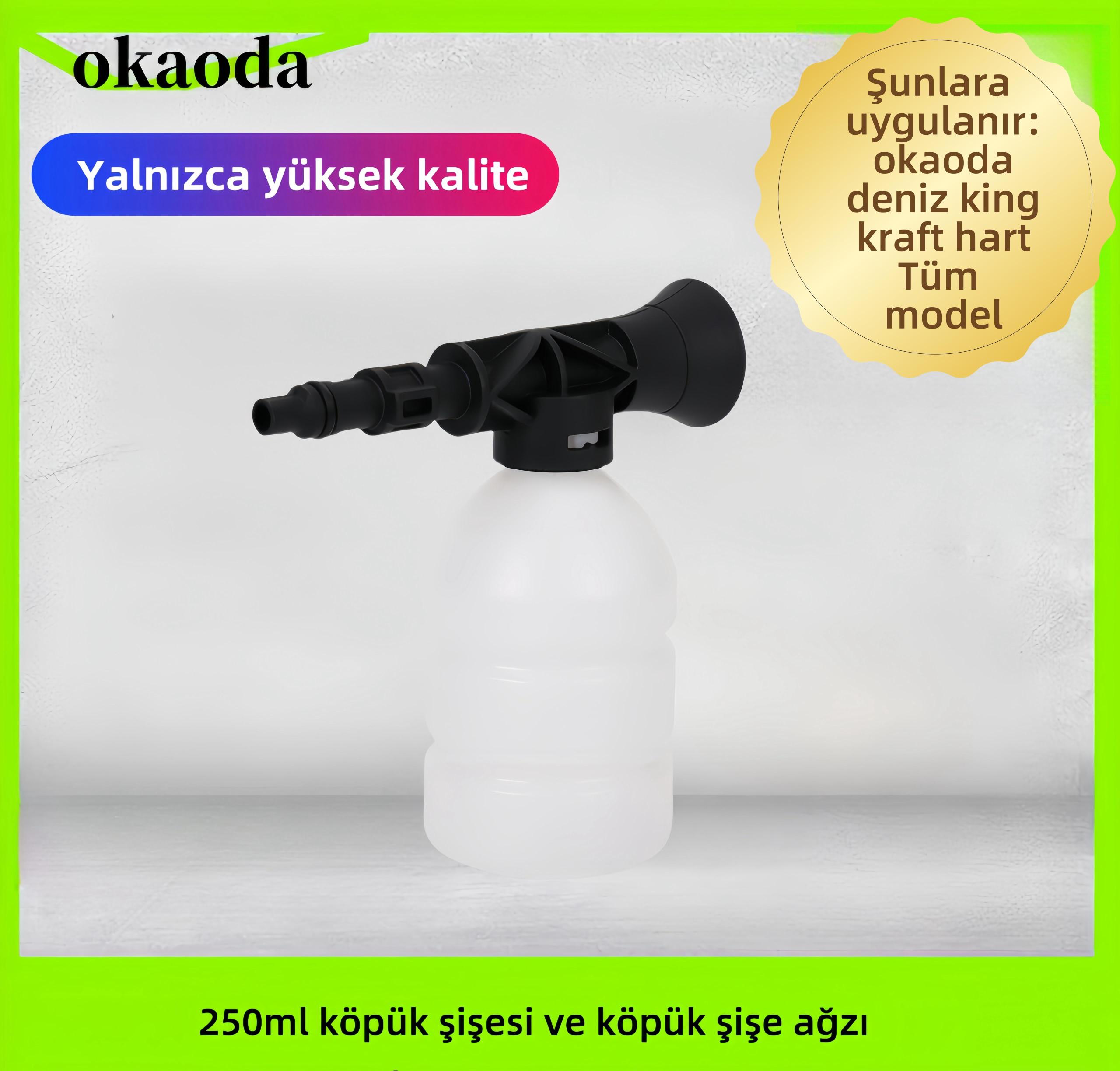 Okaoda%20Akülü%20Araç%20Yıkama%20Tabancası%20Aksesuarları-köpük%20Şişe%20Nozul%20Seti